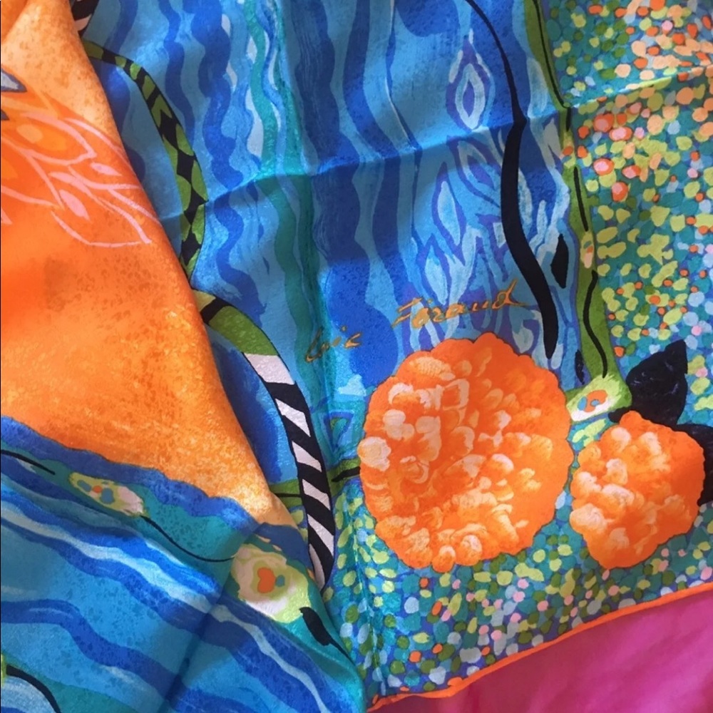 louis feraud silk scarf vintage - Picture 2 of 10